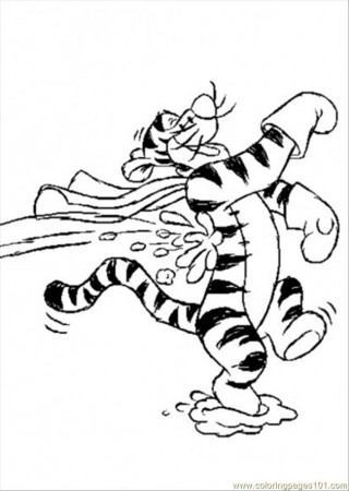 Coloring Pages Laughing Tigger (Cartoons > Winnie The Pooh) - free 
