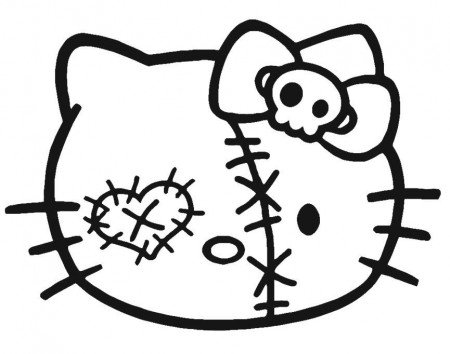 Kitty Kat Zombie Head Decal, kitty decals, kitty stickers, vinyl 