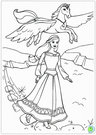 barbie and the magic Colouring Pages