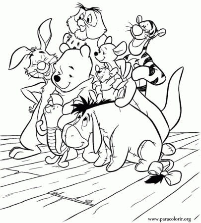 Winnie the pooh winnie the pooh and friends coloring page