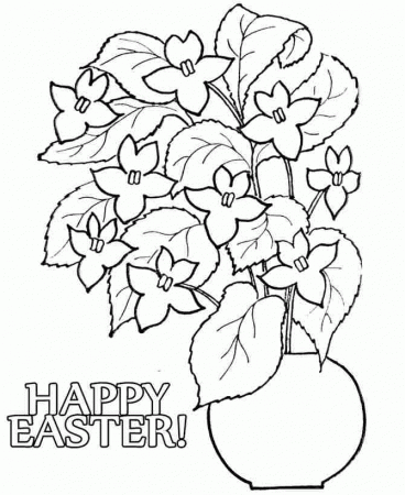 Printable Easter Flowers Colouring Pages For Little Kids 16862#