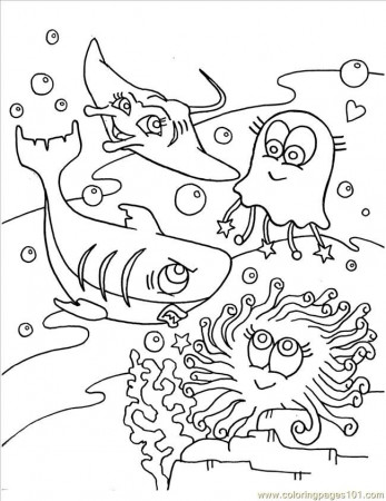 Coloring Pages Sea Animal (Natural World > Seas and Oceans) - free 
