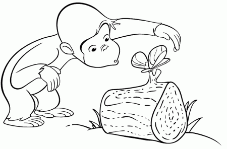 curious george and the dinosaur coloring pages | The Coloring Pages