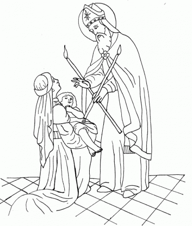St. Blaise coloring page. | Liturgical Year: February