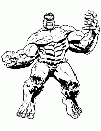 Free Printable Incredible Hulk Coloring Pages | H & M Coloring Pages