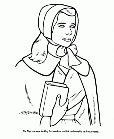 The First Thanksgiving Coloring page sheets: freedom to worship coloring  pages : USA-Printables