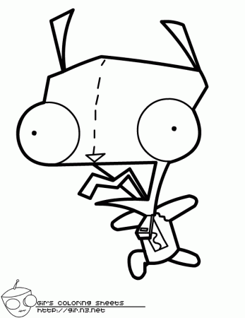 gir as a robot Colouring Pages