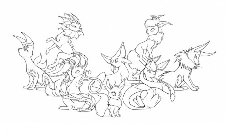 Pokemon Eevee Evolutions Mega Coloring Pages - Coloring Cool