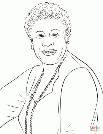 Ella Fitzgerald coloring page | Free Printable Coloring Pages