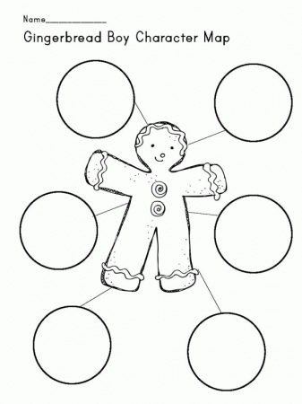Mr Gingerbread Men as a Christmas Character Map Coloring Page ...