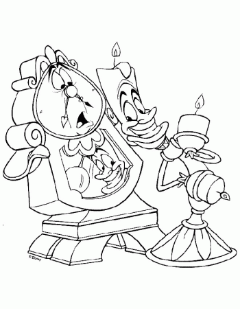 Chip Beauty And The Beast Coloring Pages - Coloring Pages For All Ages