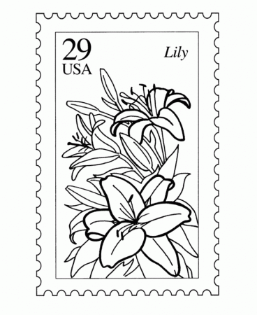 Nature Flowers Postage Stamp Coloring Pages | Stamp drawing, Framed tattoo,  Line art tattoos