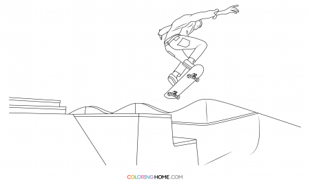 skate park coloring page