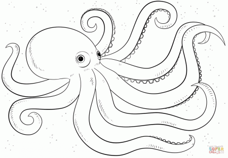 Cartoon Octopus coloring page | Free Printable Coloring Pages