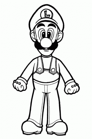 luigi coloring pages | Only Coloring Pages