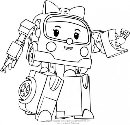 Amber from Robocar Poli coloring pages | Kerra