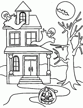 haunted house halloween pictures to color - Clip Art Library