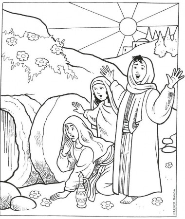 Jesus Empty tomb Coloring Page 116 Best Coloring Pages Bible Images On  Pinterest - Eco C… | Sunday school coloring pages, Easter sunday school,  Sunday school crafts