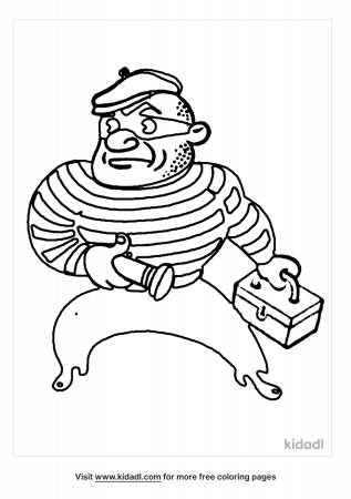 Robber Coloring Pages | Free People Coloring Pages | Kidadl