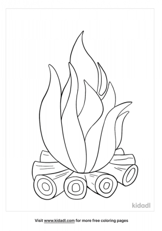 Campfire Coloring Pages | Free Outdoor Coloring Pages | Kidadl