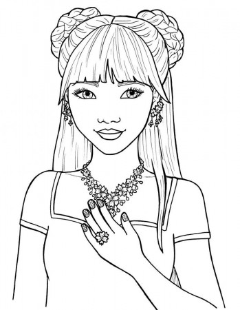 Beautiful Teenager Girl Coloring Page - Free Printable Coloring Pages for  Kids