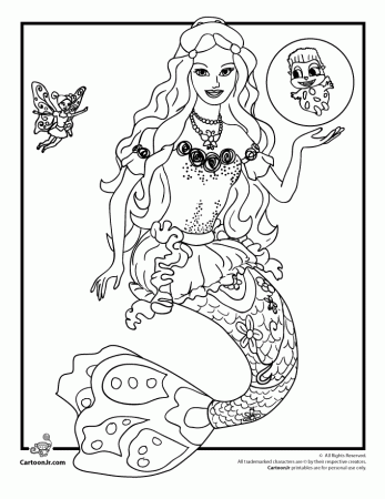 Free Barbie Mermaid Coloring Pages, Download Free Barbie Mermaid Coloring  Pages png images, Free ClipArts on Clipart Library