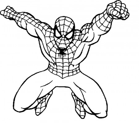 Printable spiderman coloring pages clipart easy png - Clipartix