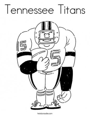 Tennessee Titans Coloring Page - Twisty Noodle