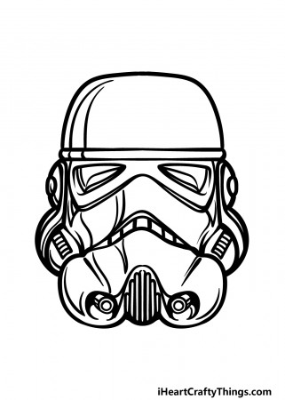 Stormtrooper Helmet Drawing - How To Draw A Stormtrooper Helmet Step By Step