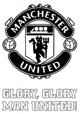 Coloring page Soccer : Manchester United badge 22