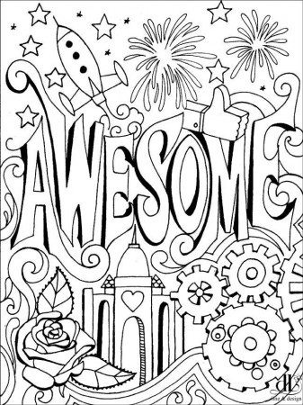 Awesome Coloring Page | Coloring pages, Color, Awesome