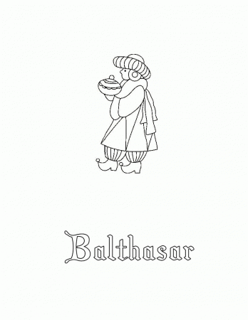 THREE WISE MEN coloring pages - Balthazar's camel