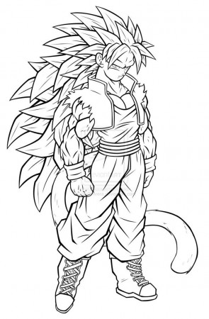 Coloring Pictures Of Goku Super Saiyan 4 - Coloring Pages for Kids ...