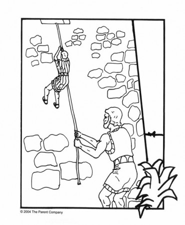 Rahab and the spies coloring page