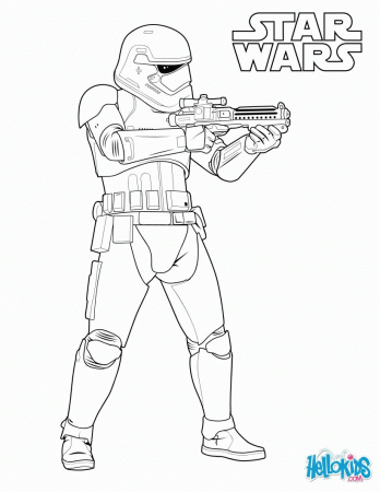 STAR WARS coloring pages - Stormtrooper of the First Order