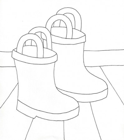 Rain Boots Coloring Page Â» Wee Folk Art
