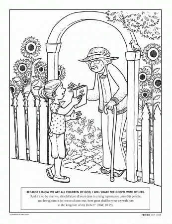 12 Pics of LDS Sharing Coloring Pages - Good Example Coloring Page ...