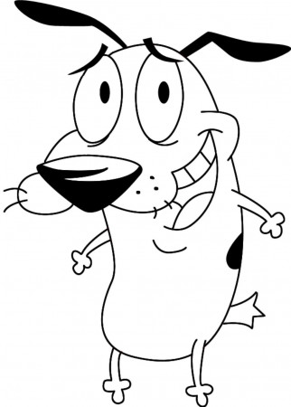 Courage The Cowardly Dog Smile Coloring Pages For Kids #dMT ...