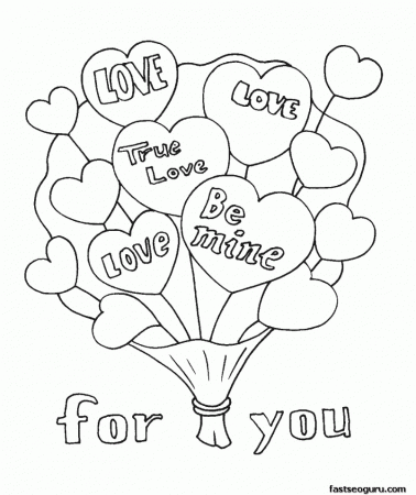 Valentine Coloring Pages Free Printable - Coloring Page