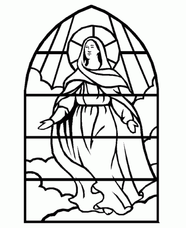 Of Mary The Mother Of Jesus - Coloring Pages for Kids and for Adults