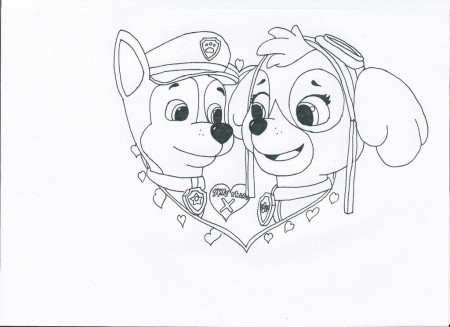 Chase Paw Patrol Coloring Pages Cartoons