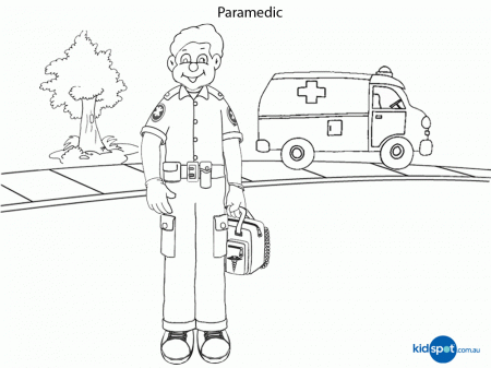 Paramedic - Printables - Colouring Pages