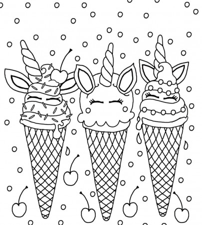 Ice Cream Coloring Book/ Digital/ Instant Download/ 40 Pages - Etsy Canada  | Unicorn coloring pages, Summer coloring pages, Cute coloring pages