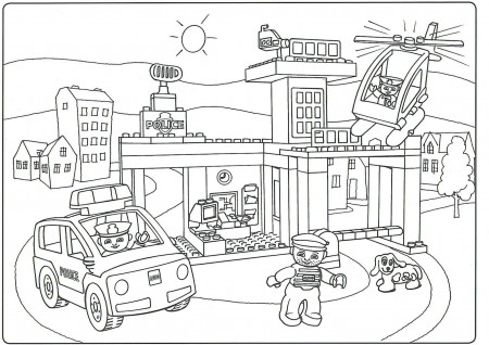 Police Station Coloring Pages Gallery | Lego coloring pages