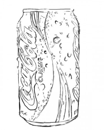 coke can Colouring Pages | Pop art coloring pages, Colouring pages, Pop art