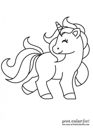 Cute My Little Unicorn: 5 different coloring pages to print ...
