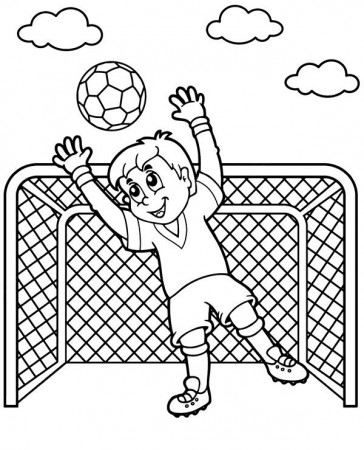 Football Player Colouring Page - Feedthefightbos