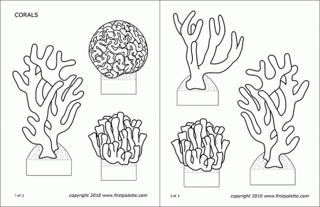 Corals | Free Printable Templates & Coloring Pages | FirstPalette.com