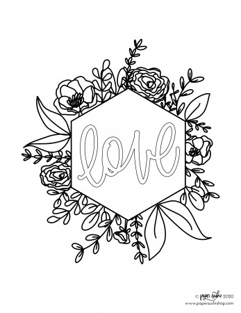 Free Hand Drawn and Lettered Coloring Pages - PaperSushi