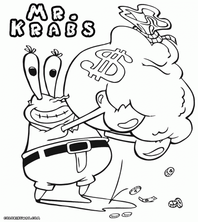 Mr Krabs coloring pages | Coloring pages to download and print